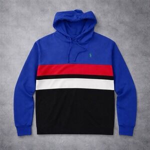 Polo Ralph Lauren Colorblock Jersey Long-Sleeve T-shirt Hoodie Mens XL Jersey
